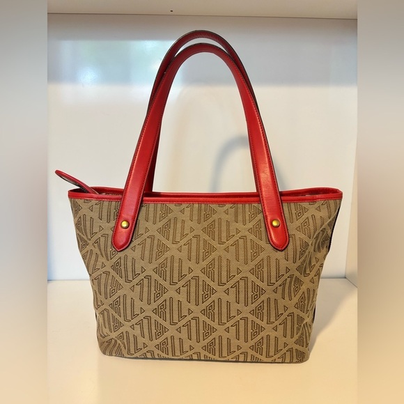 Vintage LAUREN by RL Signature Monogram, Shoulder Bag - Picture 9 of 13